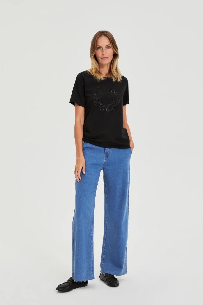 WOMEN'S TSHIRT L-TS-4921 BLACK