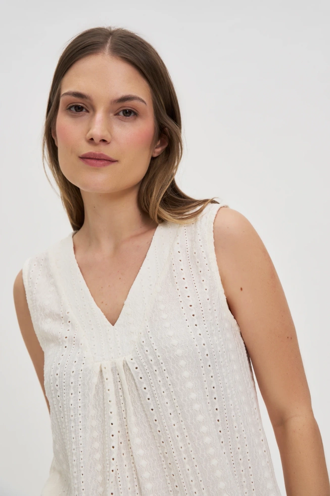 WOMEN'S TOP L-TS-4677 OFF WHITE