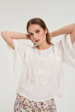 KOSZULA DAMSKA L-KO-4924 OFF WHITE