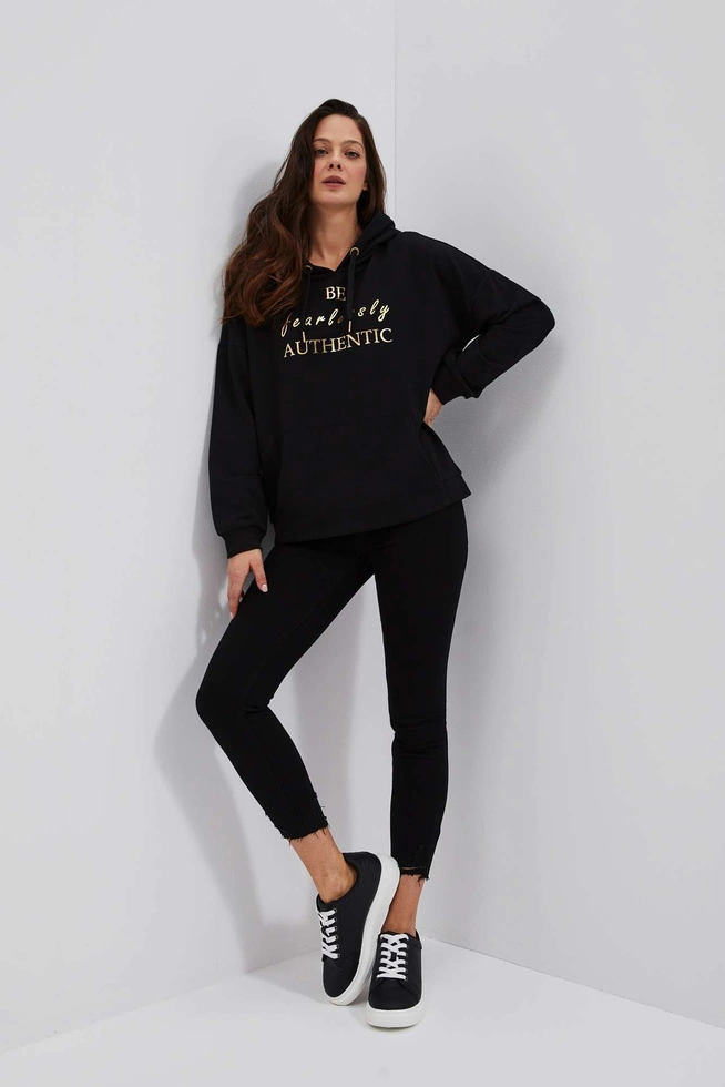 LADIES SWEATSHIRT L-BL-4008 BLACK