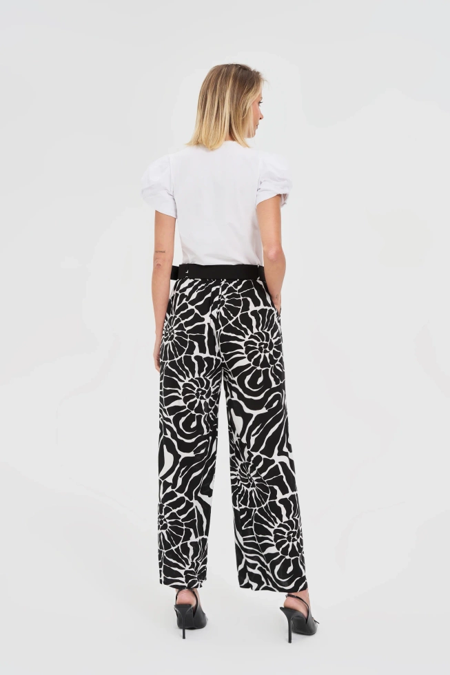 SPODNIE DAMSKIE L-SP-4630 BLACK_WHITE