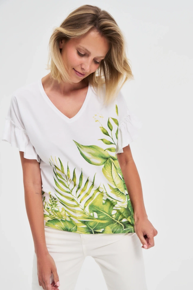 WOMEN'S TSHIRT L-TS-4711 OLIVE