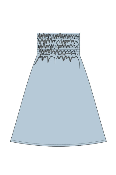 WOMEN'S SKIRT L-SC-4909 L.BLUE-set