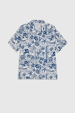 WOMEN'S SHIRT L-KO-4939 NAVY-set