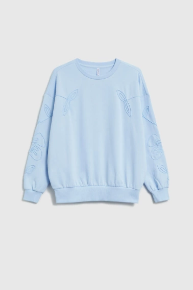 WOMEN'S SWEATSHIRT L-BL-4916 L.BLUE