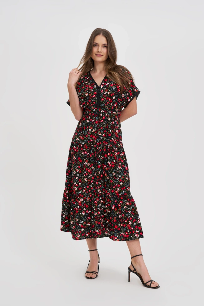 WOMEN'S DRESS L-SU-4672 BLACK