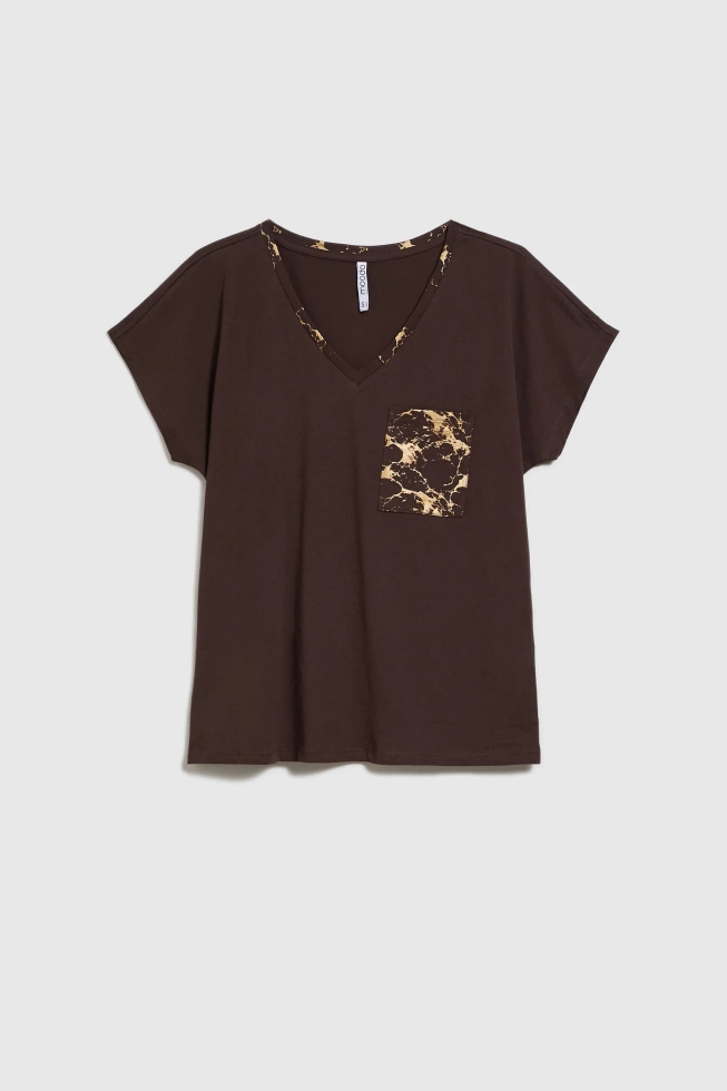 WOMEN'S TSHIRT L-TS-4720 BROWN
