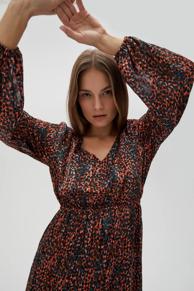 WOMEN'S DRESS L-SU-4612 L.BROWN