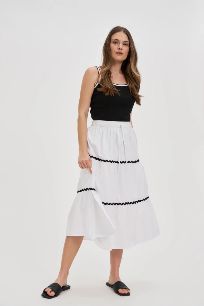 WOMEN'S SKIRT L-SC-4617 WHITE-set