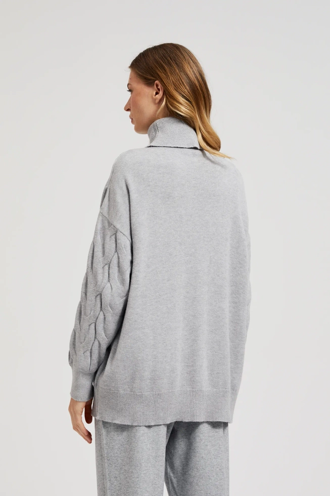 WOMEN'S SWEATER Z-SW-4564 GREY MEL