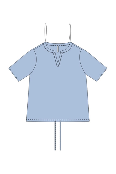 WOMEN'S SHIRT L-KO-4935 L.BLUE-set