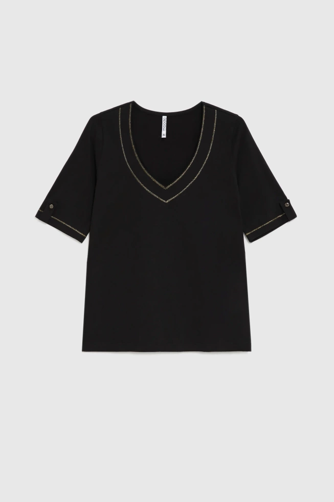 WOMEN'S TSHIRT L-TS-4932 BLACK