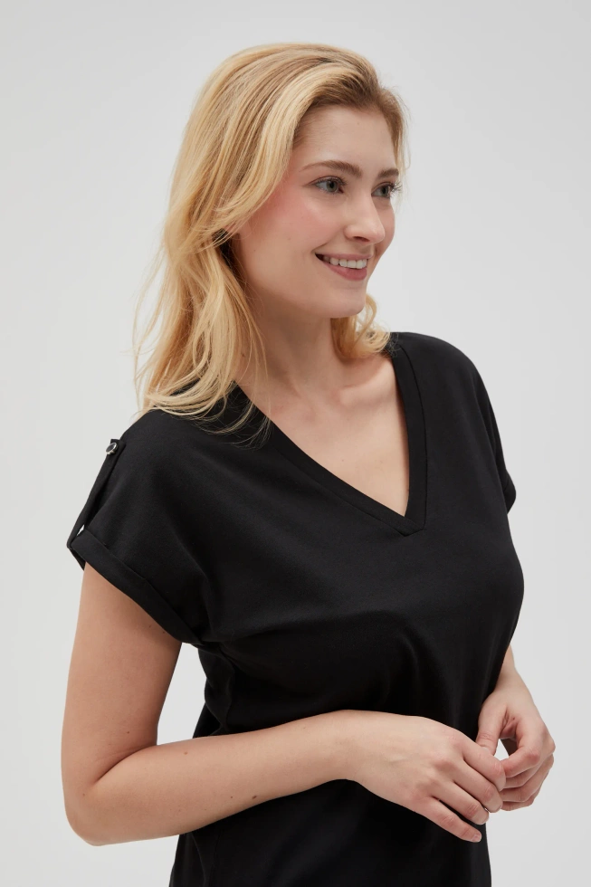 WOMEN'S TSHIRT L-TS-4621 BLACK