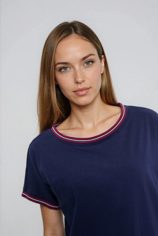 WOMEN'S TSHIRT L-TS-4927 NAVY