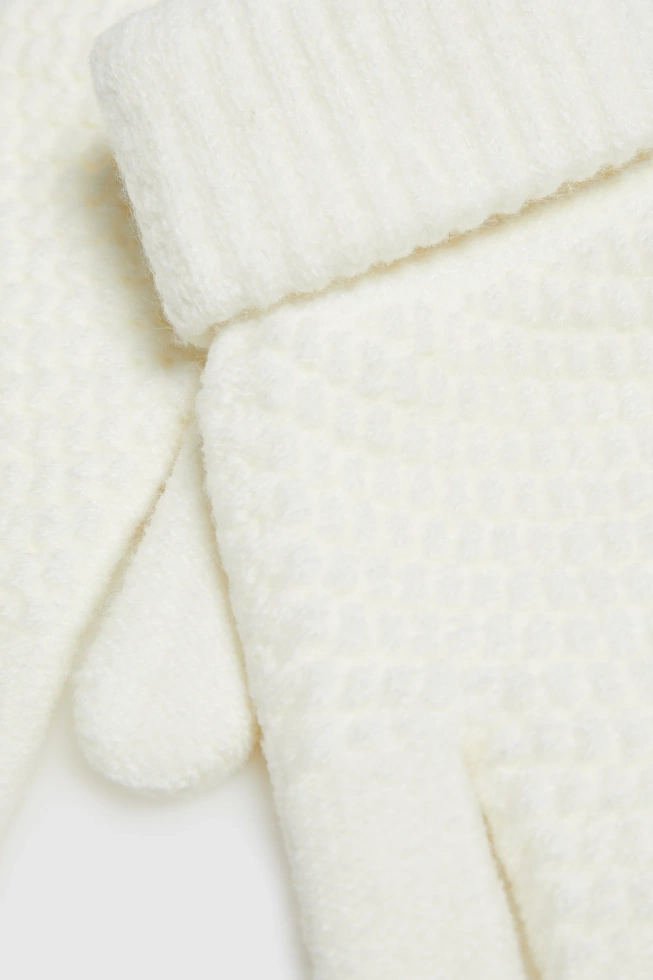 WOMEN'S GLOVES Z-RE-4811 OFF WHITE