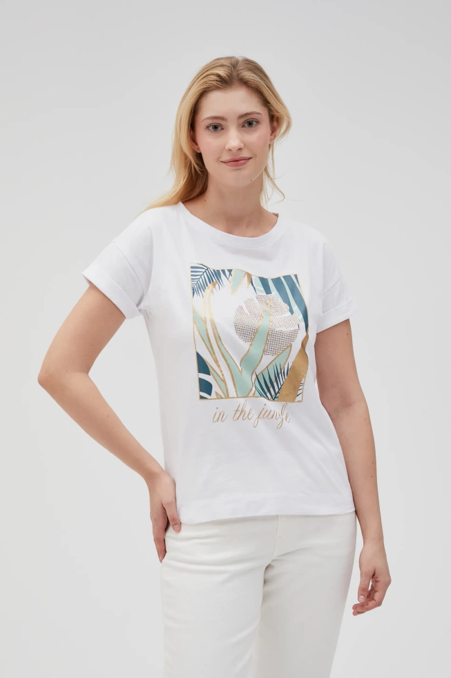 WOMEN'S TSHIRT L-TS-4633 WHITE