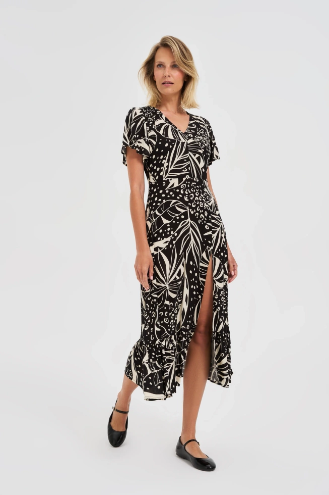 WOMEN'S DRESS L-SU-4667 BLACK-set