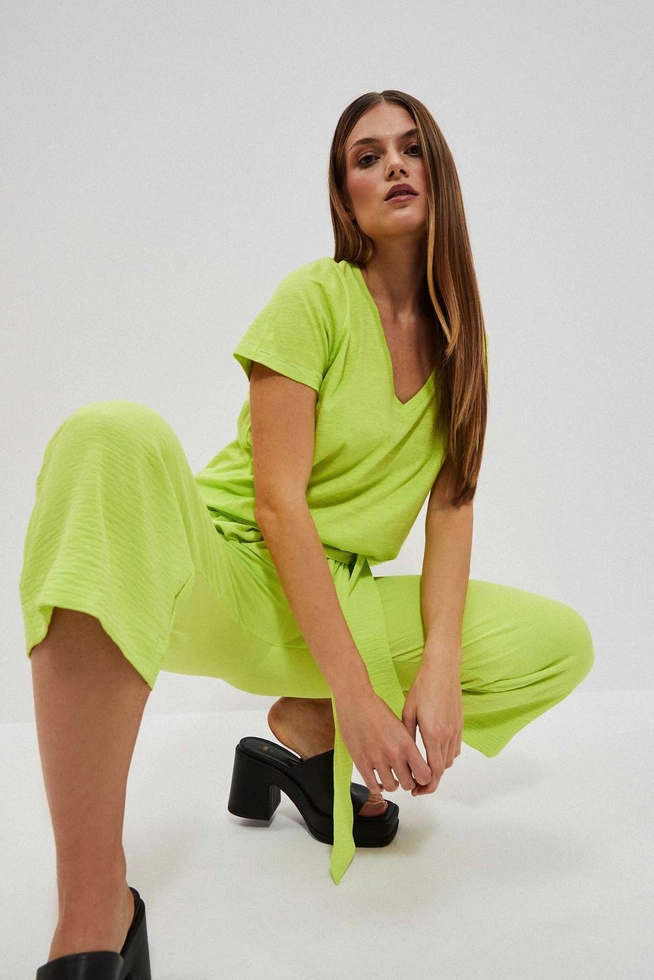 LADIES PANTS L-SP-4022 L.GREEN