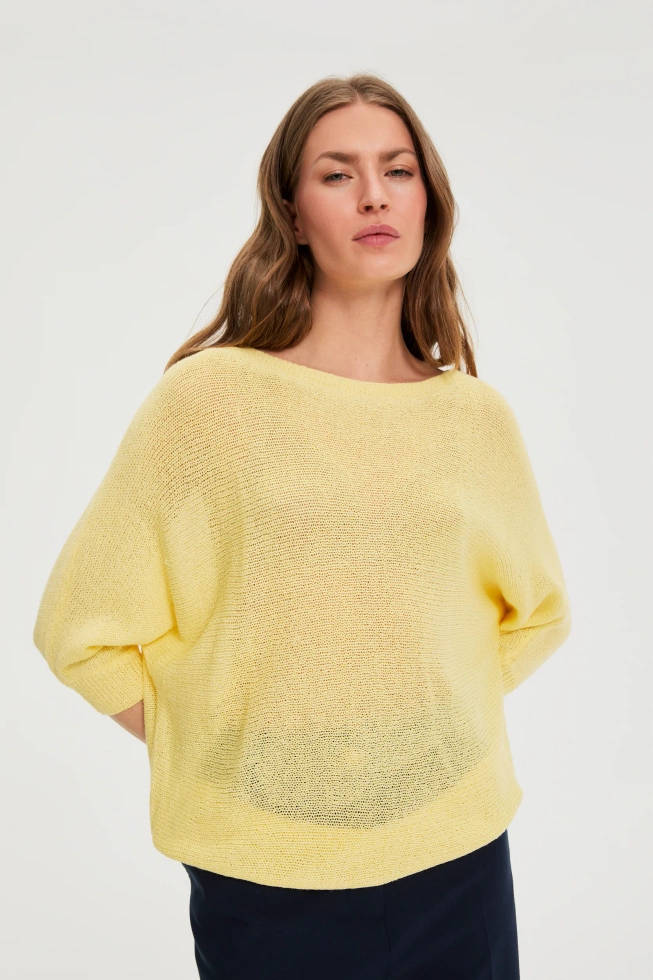 SWETER DAMSKI L-SW-4910 L.YELLOW