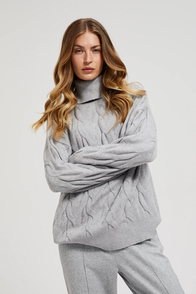 WOMEN'S SWEATER Z-SW-4564 GREY MEL