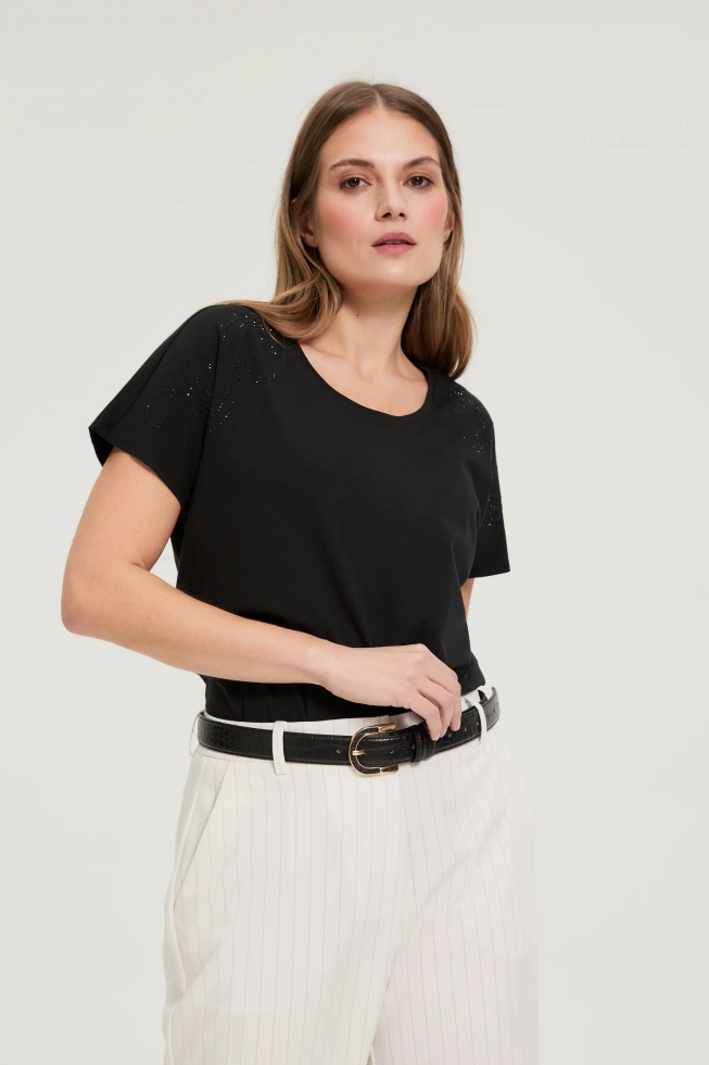 WOMEN'S TSHIRT L-TS-4923 BLACK