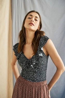 Jednoczęściowy strój kąpielowy L-SJ-3702 BLACK