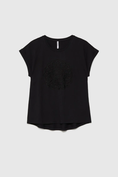 WOMEN'S TSHIRT L-TS-4644 BLACK