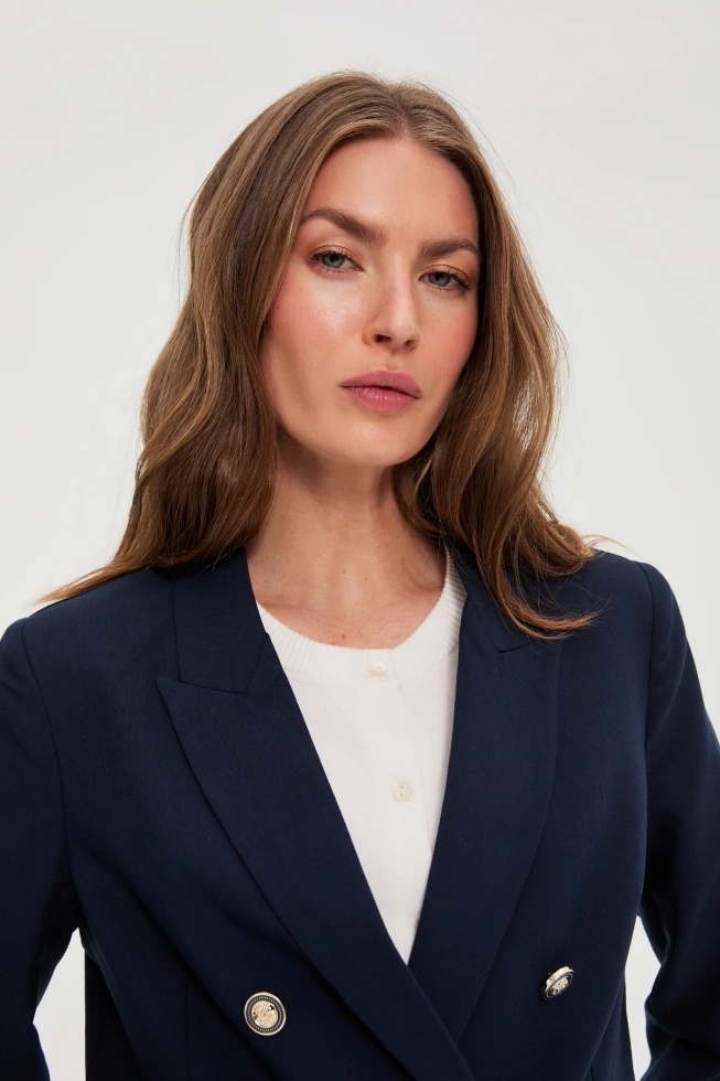 WOMEN'S BLAZER L-MR-4925 NAVY