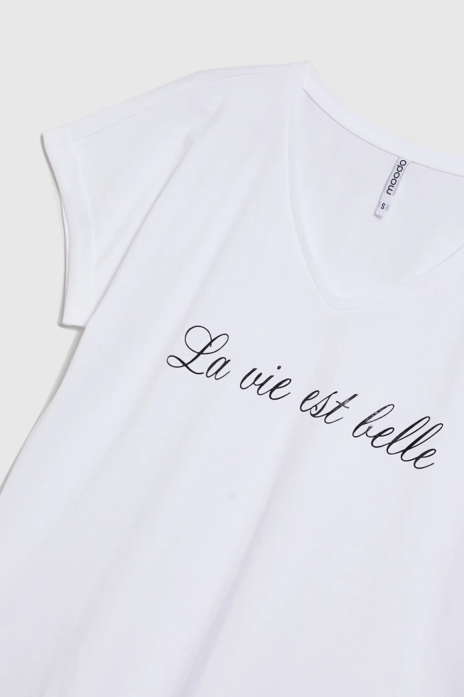 WOMEN'S T-SHIRT L-TS-4731 WHITE