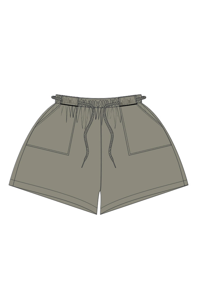 WOMEN'S SHORTS L-SH-4615 OLIVE-set