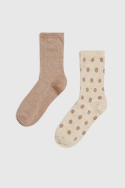 WOMEN'S SOCKS Z-SK-4510 L.BEIGE MEL-set