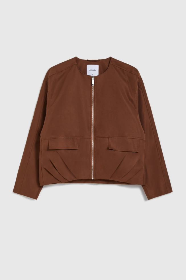 WOMEN'S JACKETS L-KU-4920 BROWN