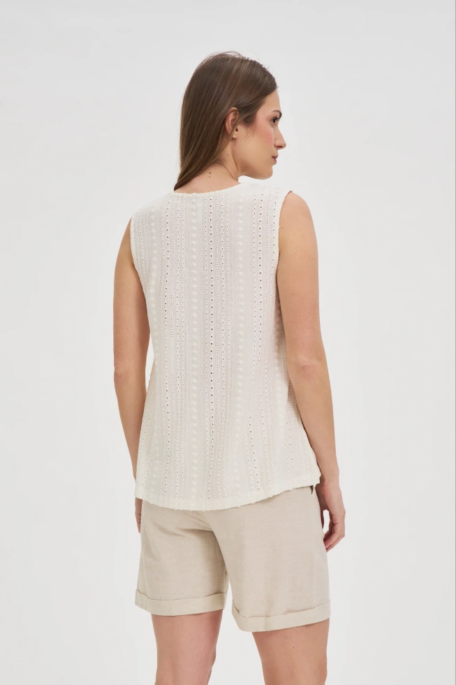 WOMEN'S TOP L-TS-4677 OFF WHITE