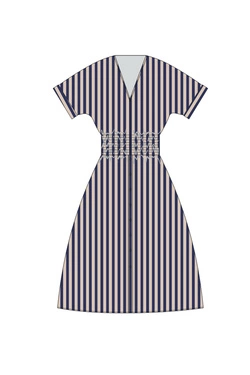 WOMEN'S DRESS L-SU-4939 NAVY-set