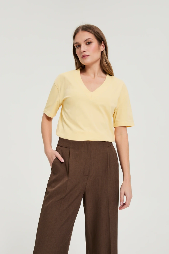 WOMEN'S TSHIRT L-TS-4950 L.YELLOW