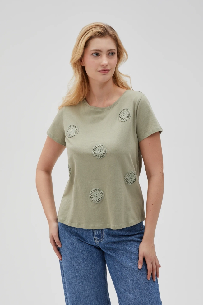 KOSZULKA DAMSKA L-TS-4643 OLIVE-pakiet