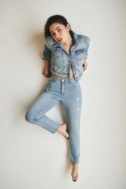 LADIES JEANS L-JE-4003 BLUE