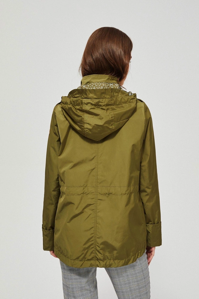 Hooded windbreaker jacket