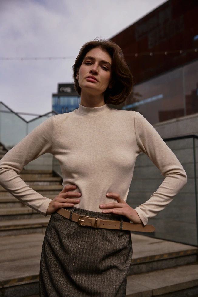 WOMEN'S LONGSLEEVE Z-TS-4814 L.BEIGE-set