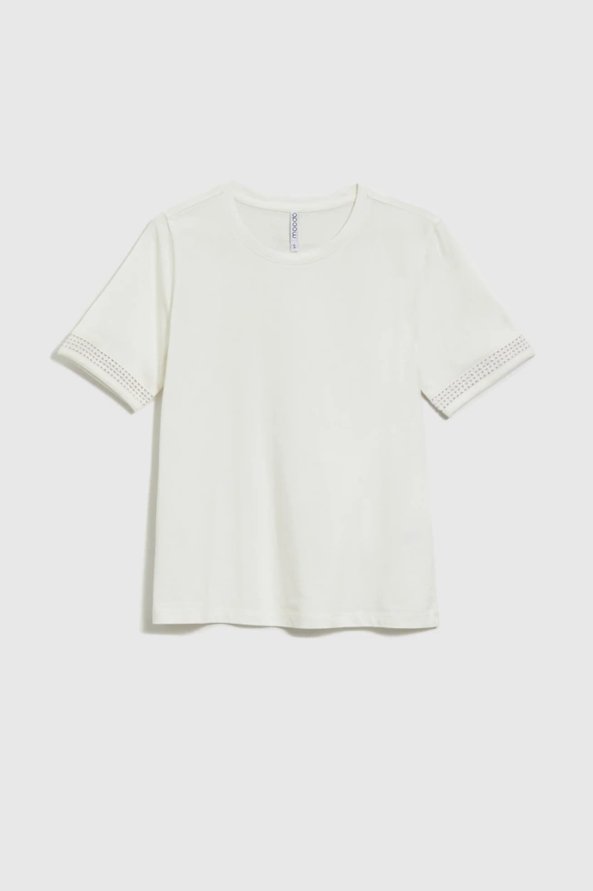 WOMEN'S TSHIRT L-TS-4671 OFF WHITE
