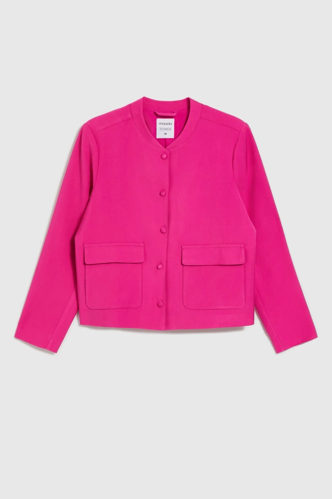 WOMEN'S JACKETS L-KU-4618 FUCHSIA-set