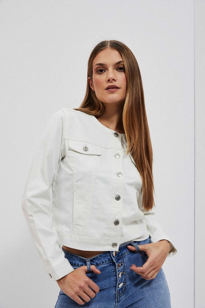 LADIES JACKETS L-KU-4013 OFF WHITE