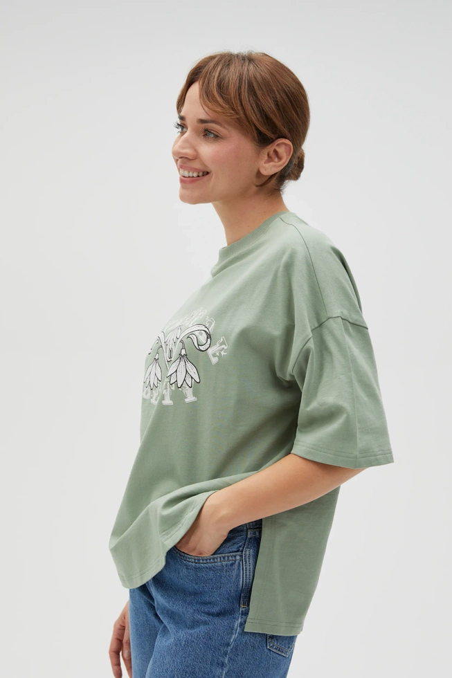 WOMEN'S SWEATSHIRT L-BL-4616 OLIVE