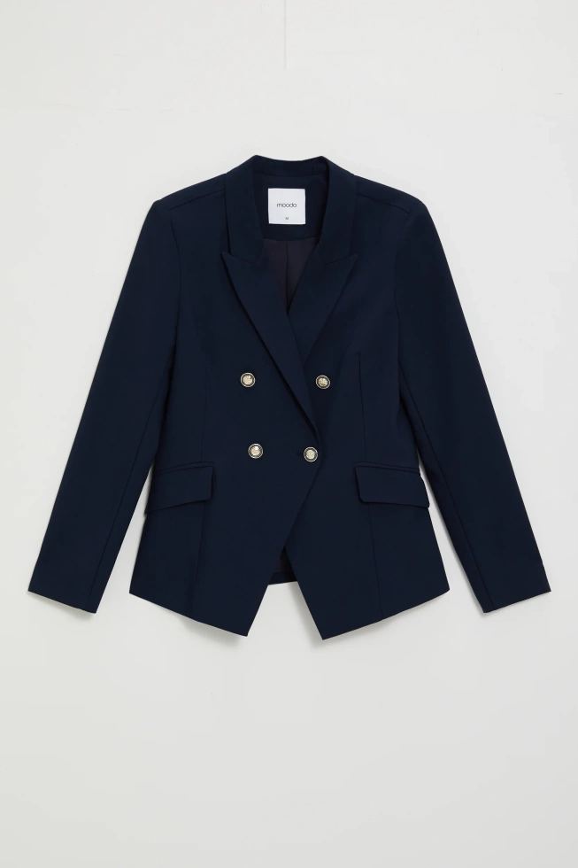 WOMEN'S BLAZER L-MR-4925 NAVY-set