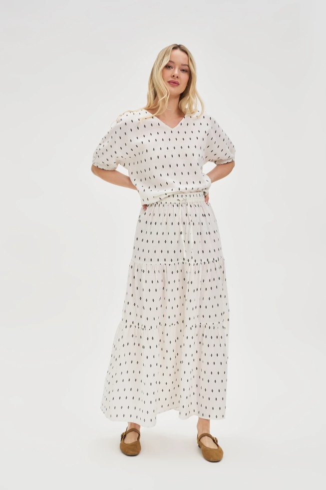 WOMEN'S SKIRT L-SC-4618 OFF WHITE