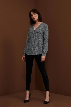 Viscose shirt with a print