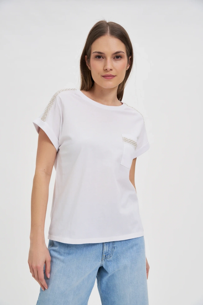 WOMEN'S TSHIRT L-TS-4650 WHITE