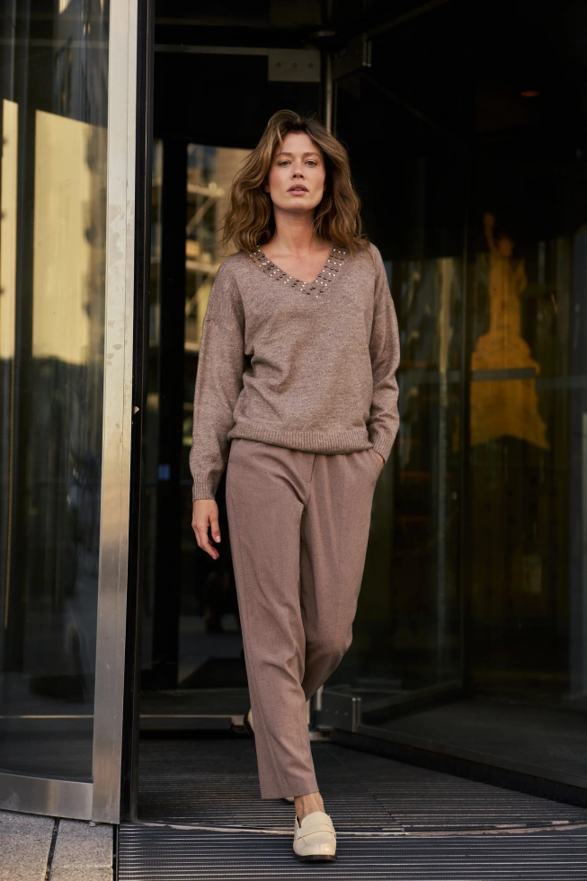 SPODNIE DAMSKIE Z-SP-4827 COFFEE-pakiet