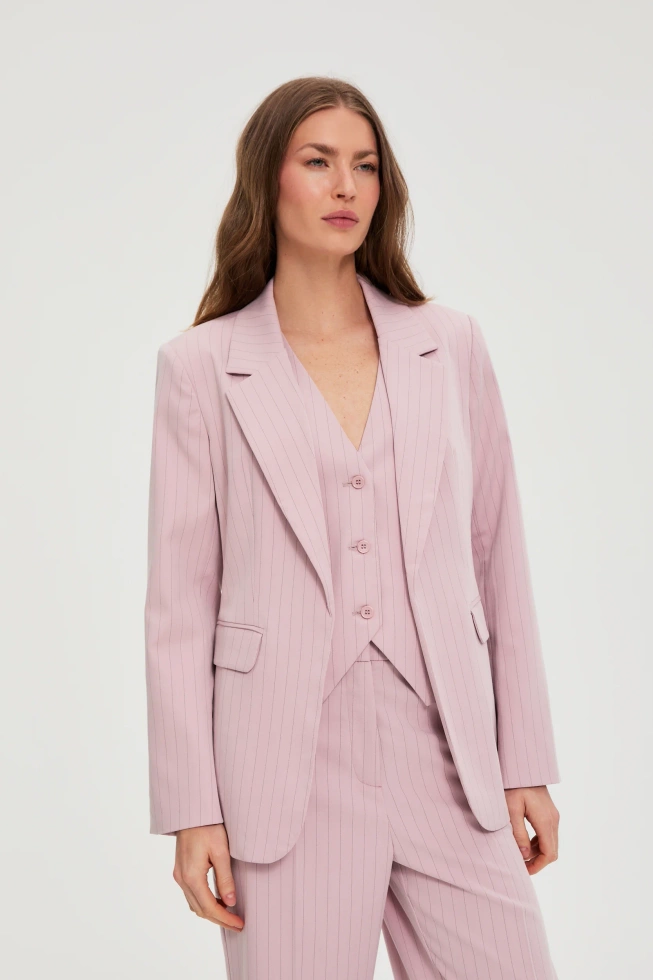 WOMEN'S BLAZER L-MR-4931 DUSTY PINK