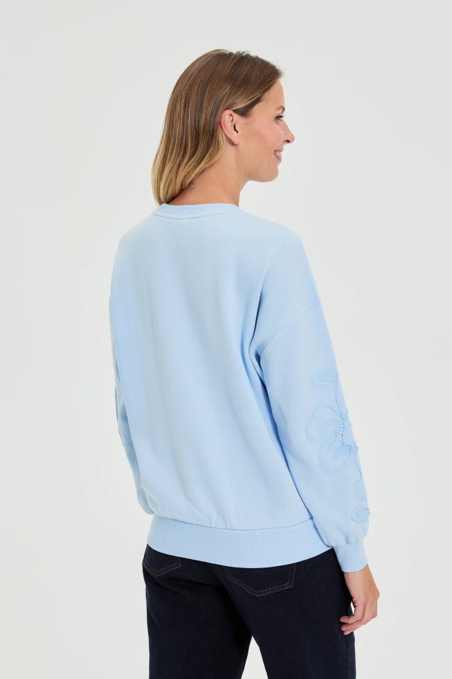 WOMEN'S SWEATSHIRT L-BL-4916 L.BLUE